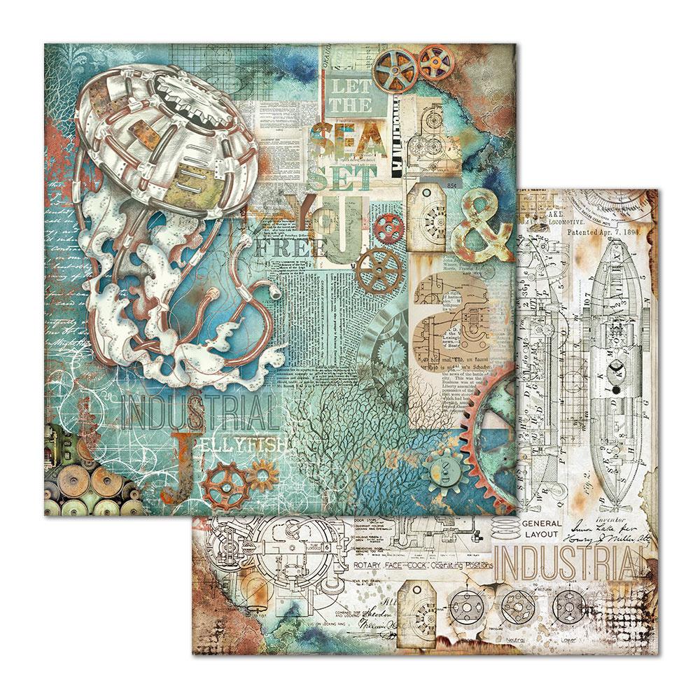 Stamperia Sea World 12x12 Inch Paper Pack (SBBL64) for Scrapbooking