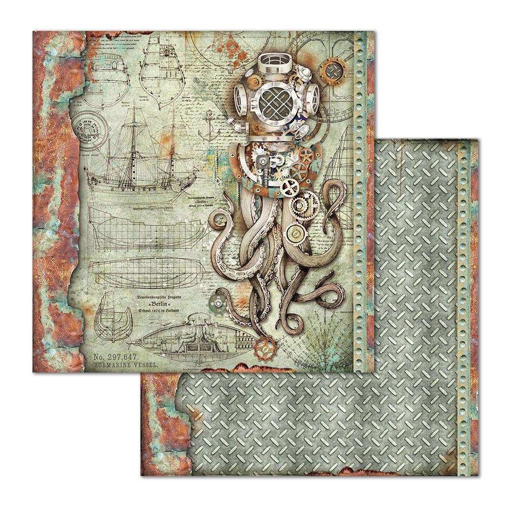 Stamperia Sea World 12x12 Inch Paper Pack (SBBL64) for Scrapbooking