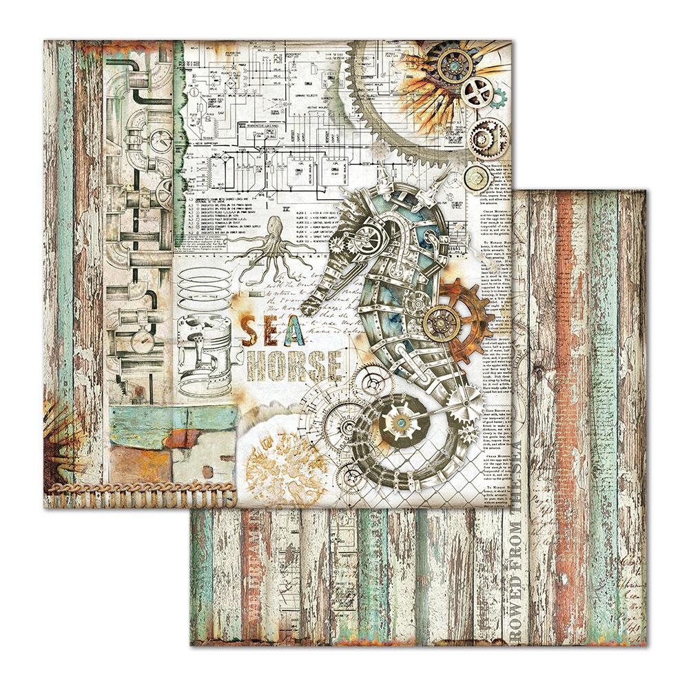 Stamperia Sea World 12x12 Inch Paper Pack (SBBL64) for Scrapbooking