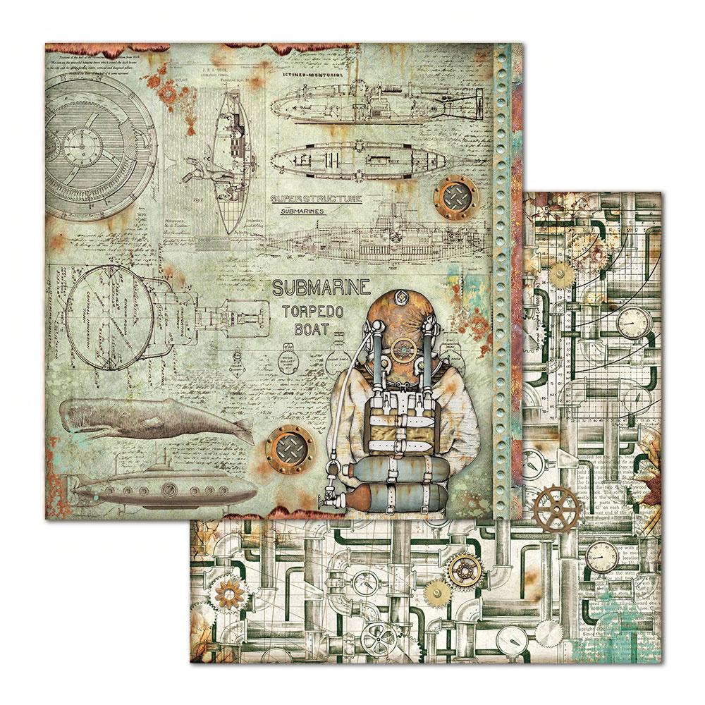 Stamperia Sea World 12x12 Inch Paper Pack (SBBL64) for Scrapbooking