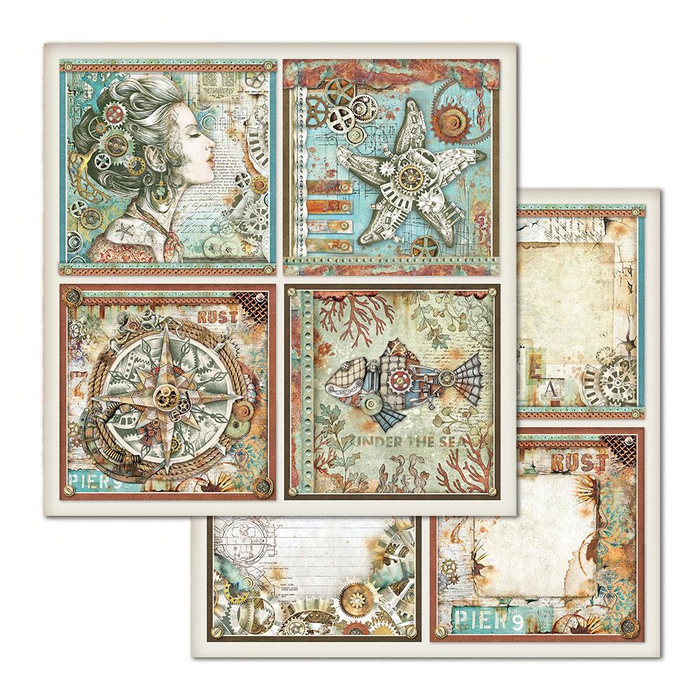 Stamperia Sea World 12x12 Inch Paper Pack (SBBL64) for Scrapbooking