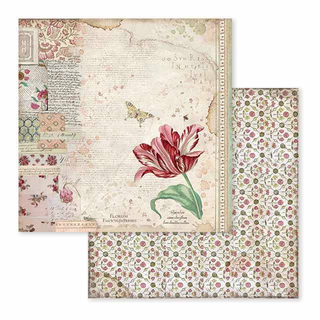 Stamperia Spring Botanic 12x12 Inch Paper Pack SBBL50 for Scrapbooking