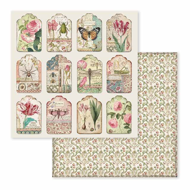 Stamperia Spring Botanic 12x12 Inch Paper Pack SBBL50 for Scrapbooking