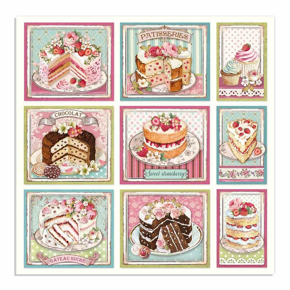 Stamperia Sweety Cakes 12x12 Inch Decoupage Napkin (SBB735) -|