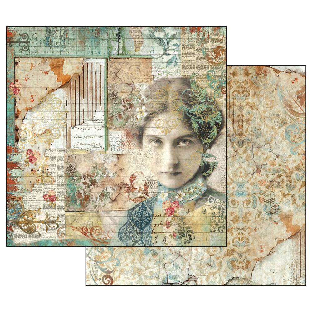 Stamperia Time is an Illusion 12x12 Inch Paper Pad SBBL33 for Scrapbooking