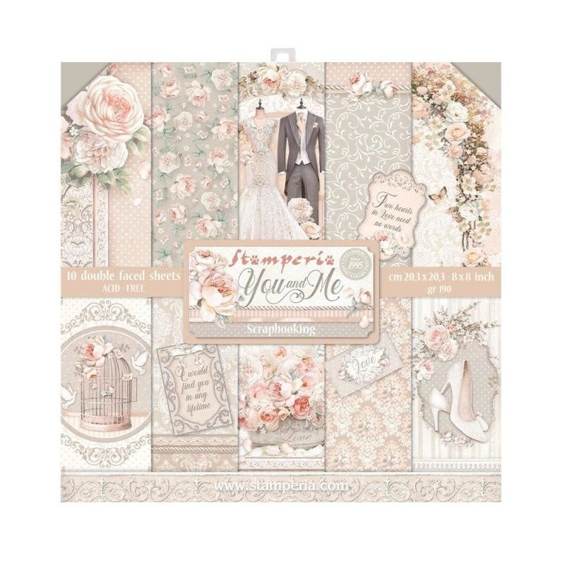 Stamperia You and Me 8x8 Inch Paper Pack (SBBS60) -|