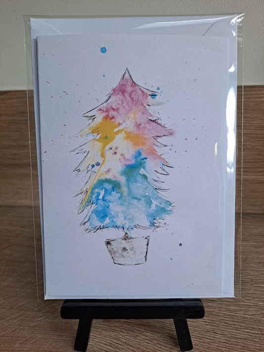 Christmas Tree 2 - Greetings Card by Hannah Hildebrand
