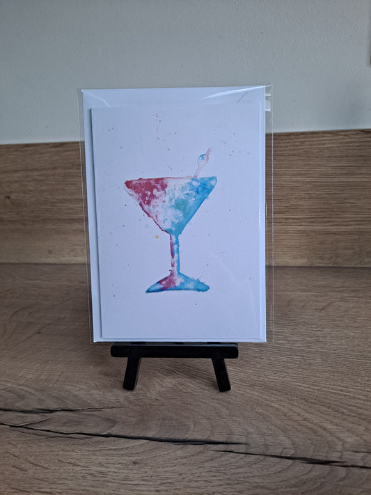 Christmas Cocktail 2 - Greetings Card by Hannah Hildebrand