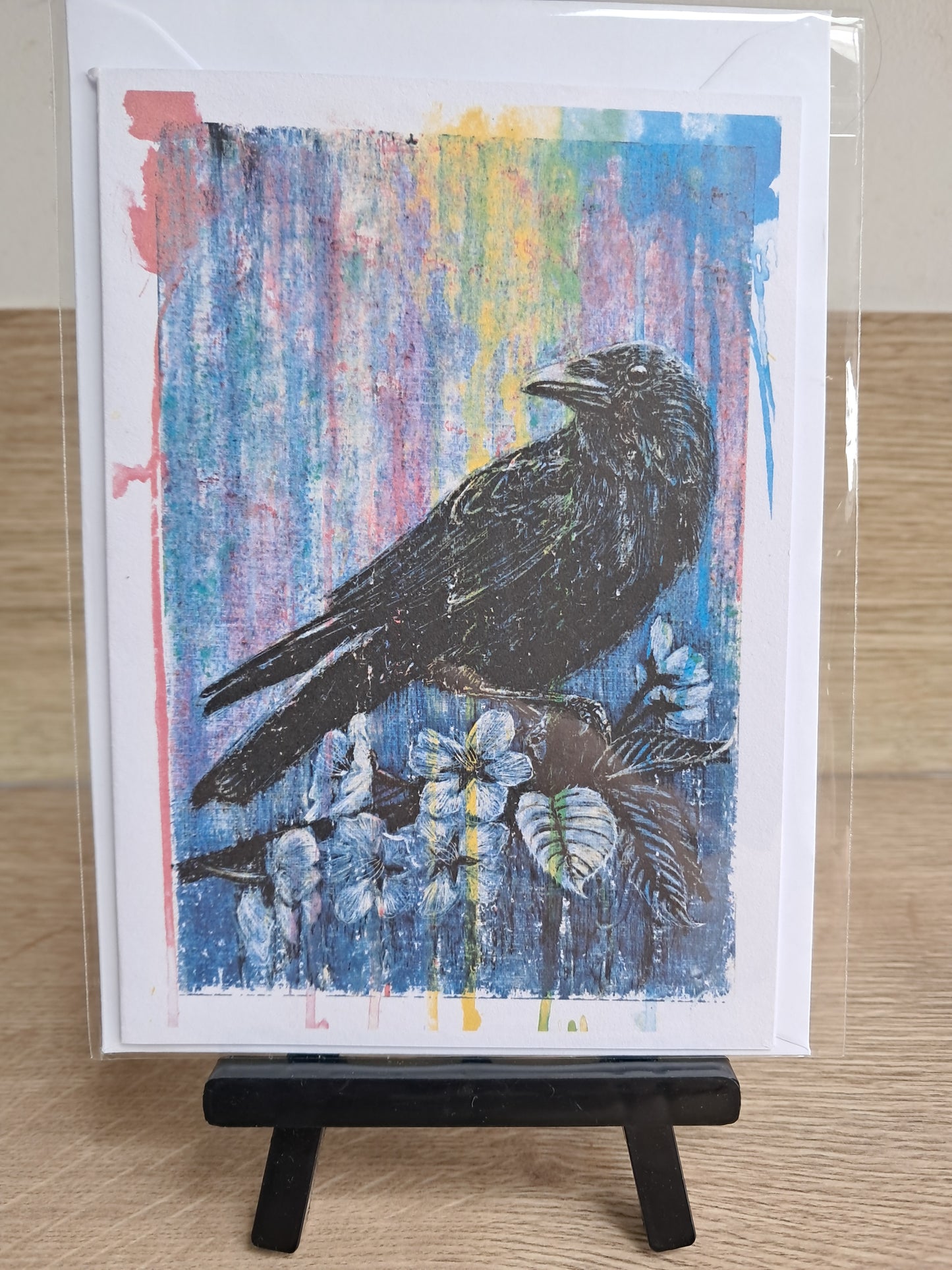 Crow - Greetings Card by Hannah Hildebrand
