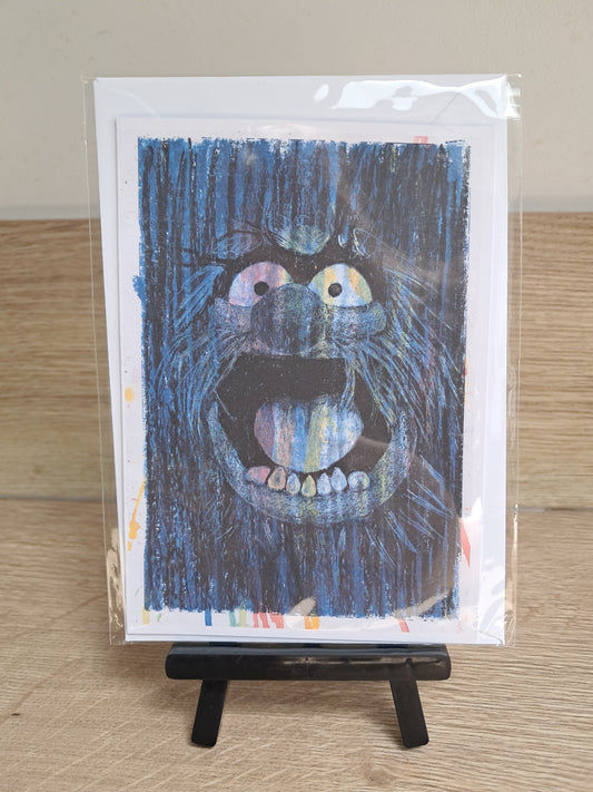 Puppet Drummer - Greetings Card by Hannah Hildebrand