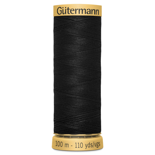 Gutermann Natural Cotton Thread  5201 Black 100m