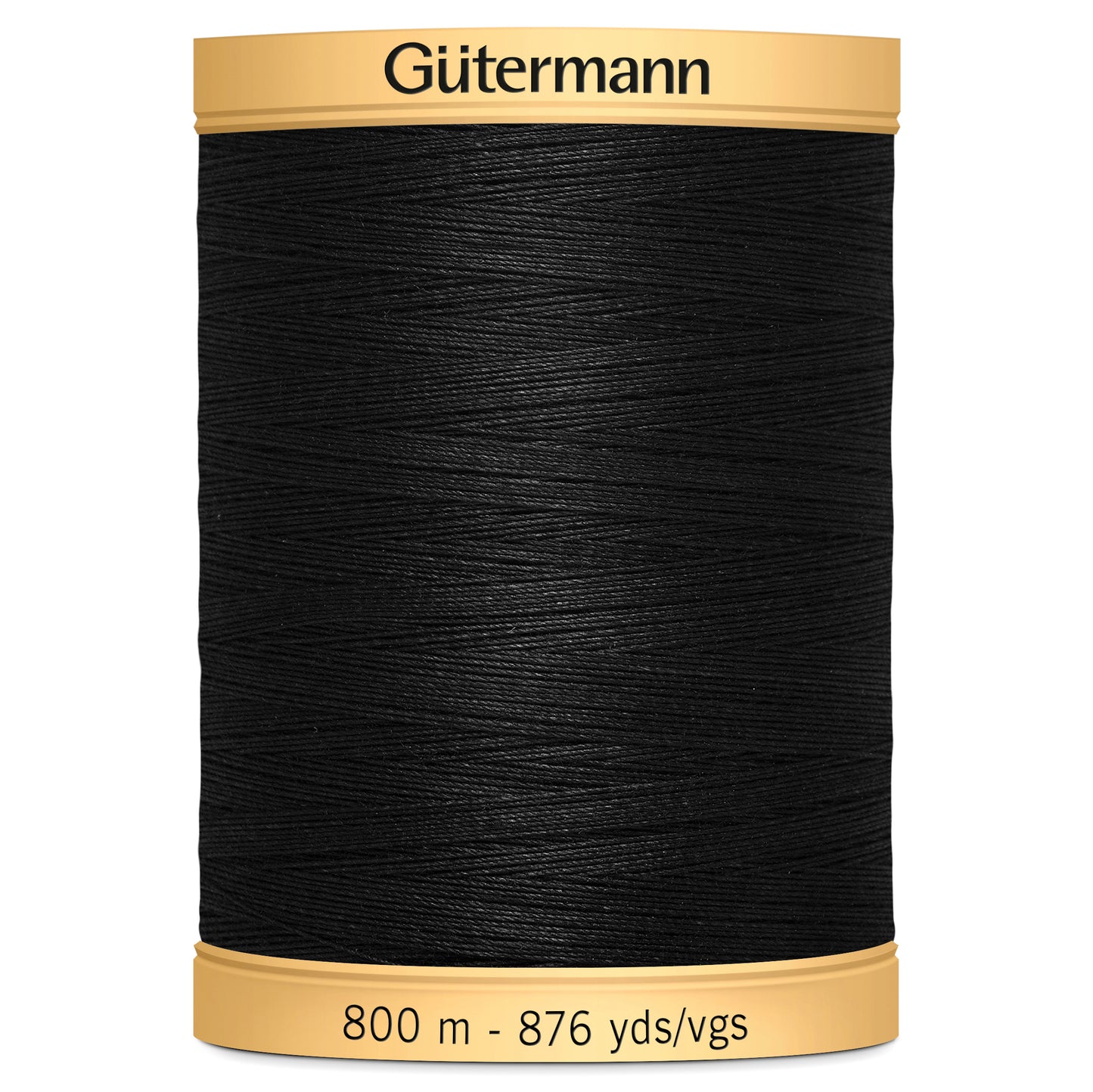 Gutermann Natural Cotton Thread: 800m: 5201 (Black)