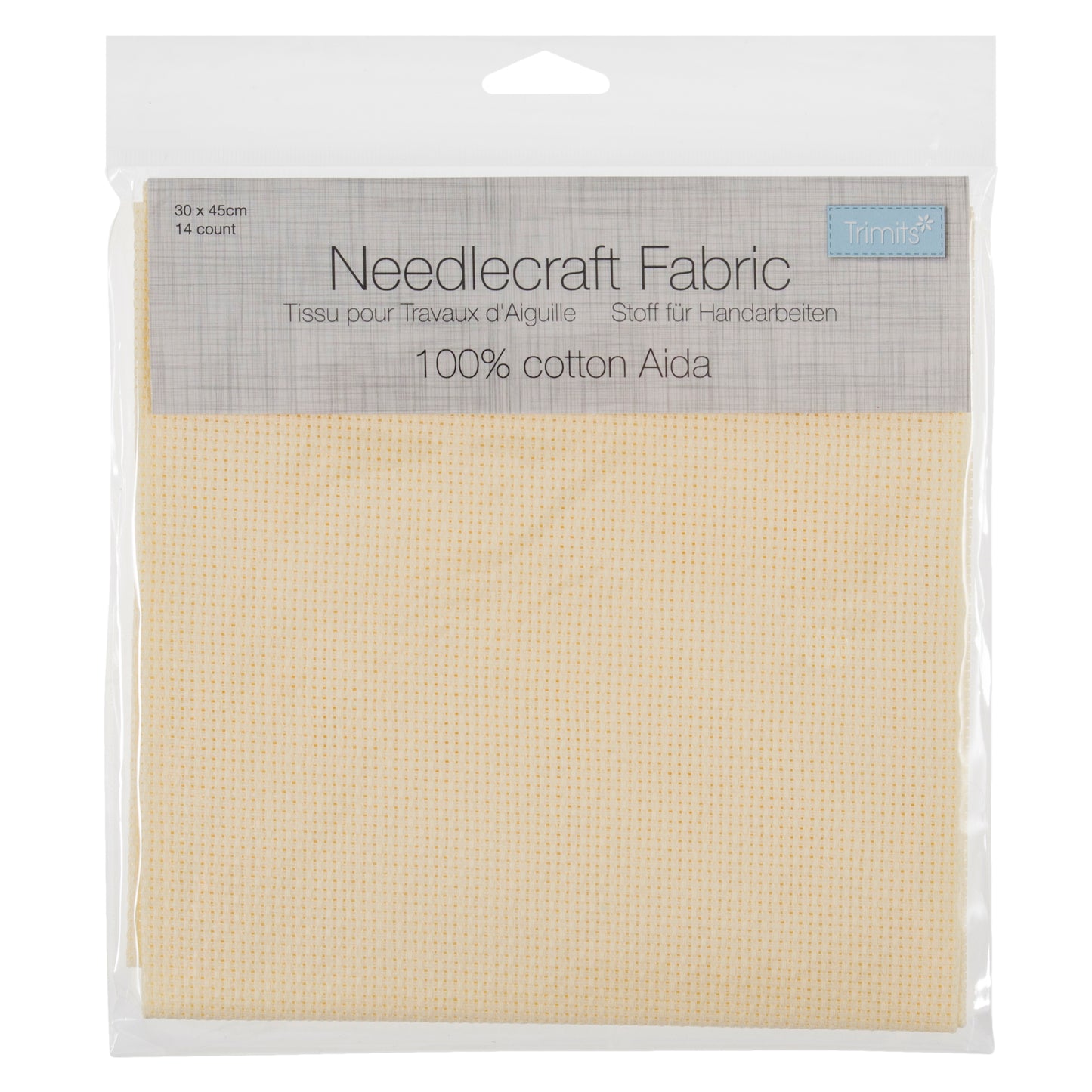 Trimits 14 Count Cotton Aida 45 x 30cm (18" x 12") - Cream AG-A14\CRM