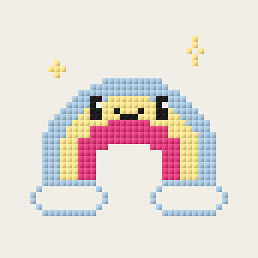 Cute Rainbow cross stitch pattern - Free Downloadable PDF