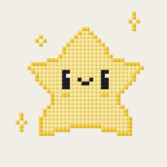Cute Star cross stitch pattern - Free Downloadable PDF
