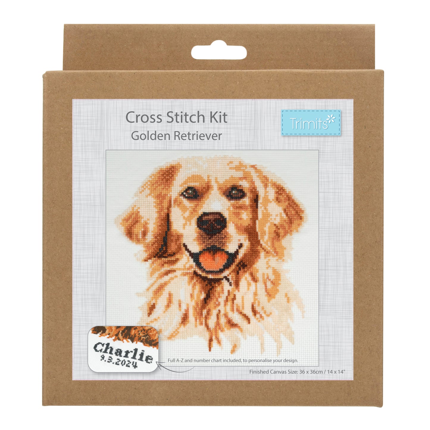 Golden Lab Retriever - Trimits Counted Cross Stitch Kit GCS106