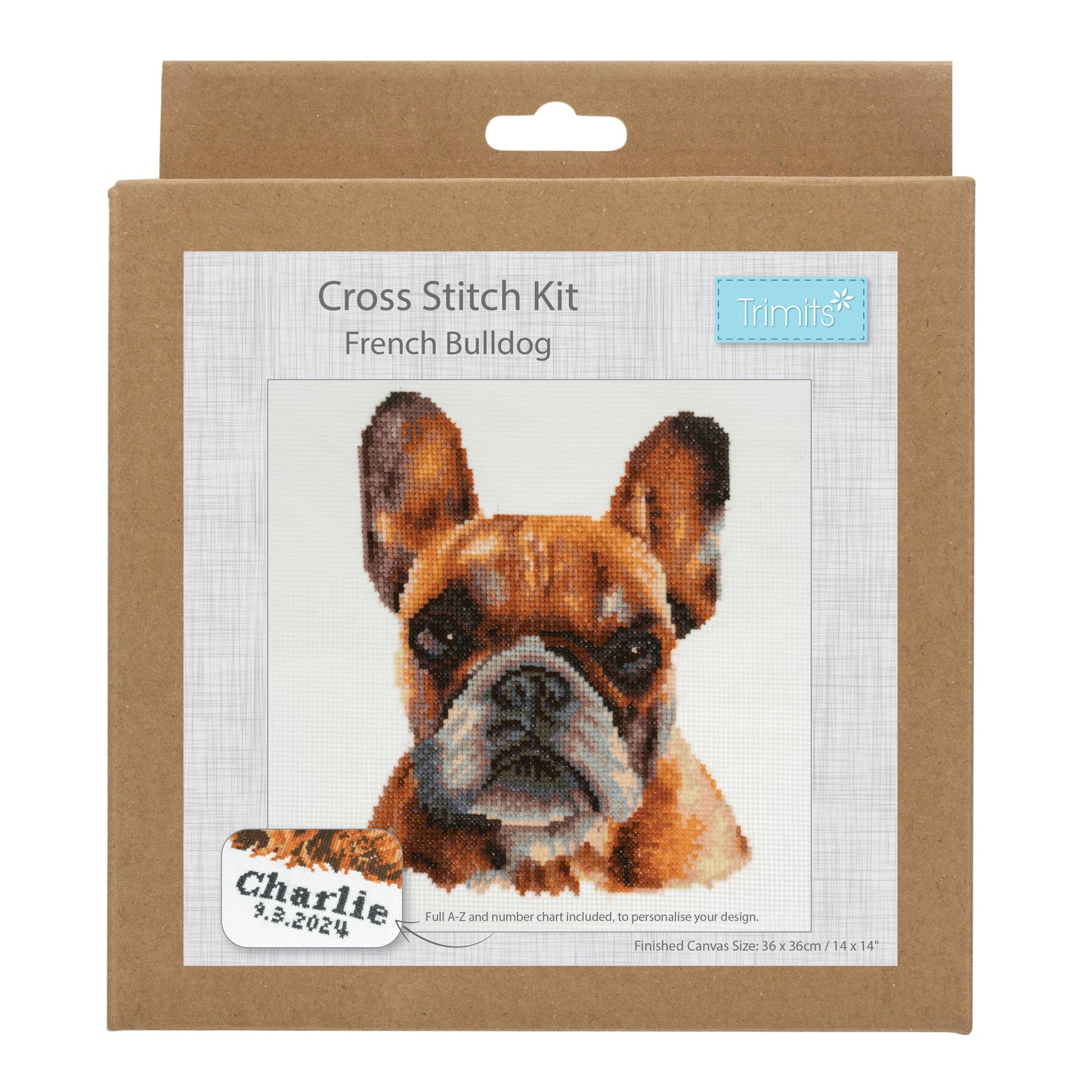French Bulldog- Trimits Counted Cross Stitch Kit GCS107
