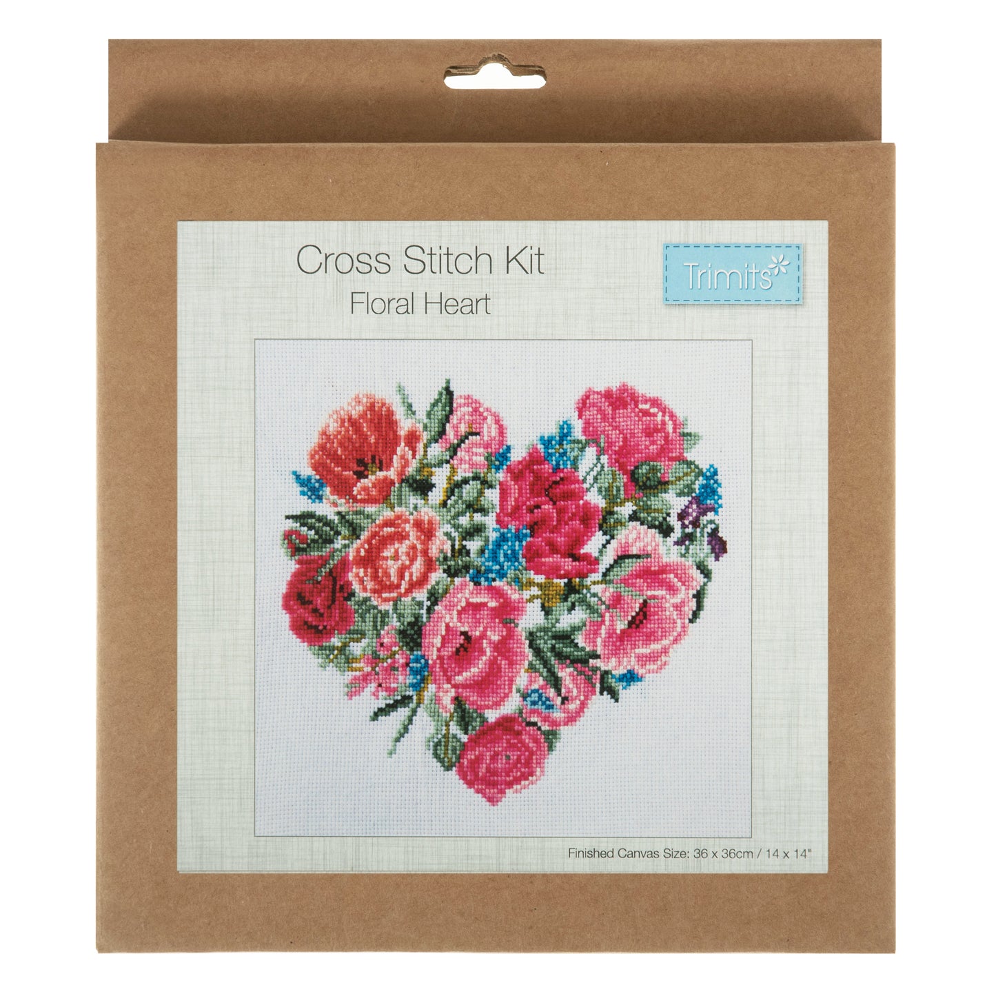 Floral Heart- Trimits Counted Cross Stitch Kit GCS118