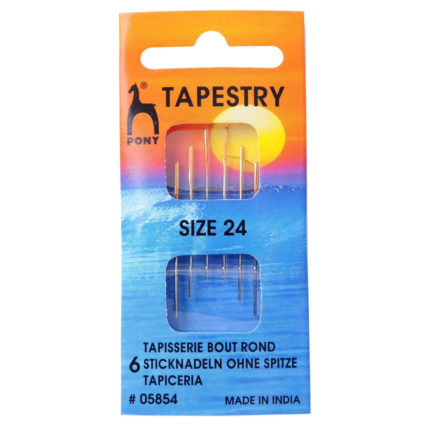 Pony Hand Sewing Needles - Tapestry - Gold Eye Size 24