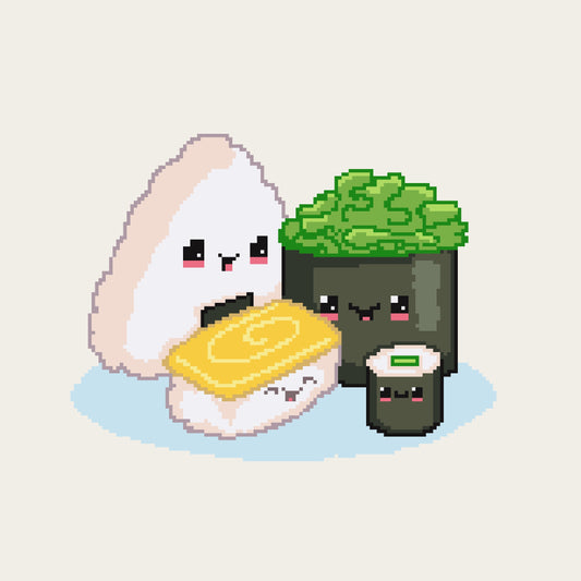 Sushi Family free cross stitch pattern - Downloadable PDF