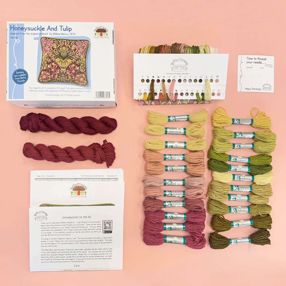 Honeysuckle And Tulip Tapestry - Bothy Threads Kit TAC28