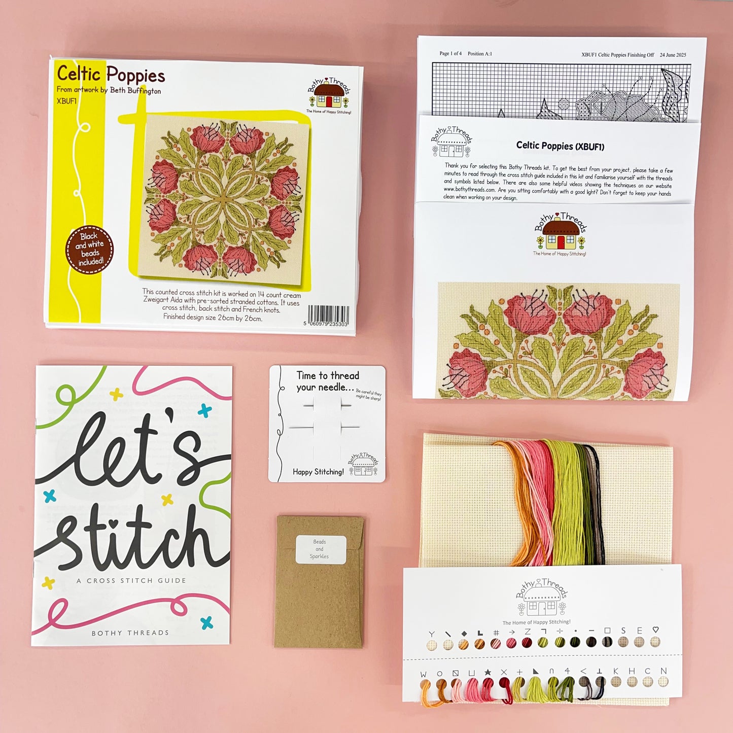 Celtic Poppies - Bothy Threads Cross Stitch Kit XBUF1