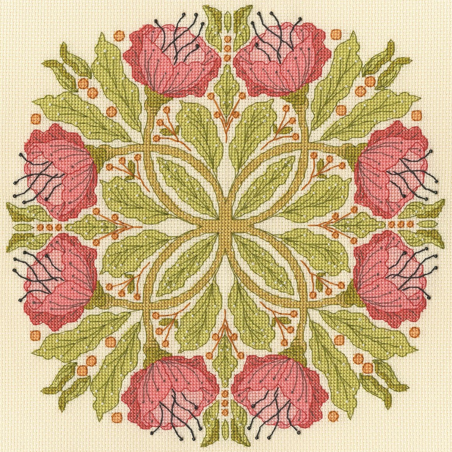 Celtic Poppies - Bothy Threads Cross Stitch Kit XBUF1