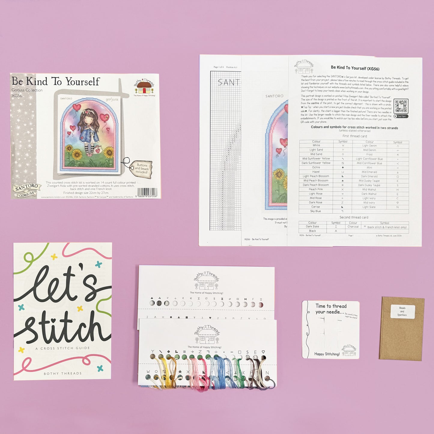 Be Kind To Yourself - Bothy Threads Cross Stitch Kit XG56