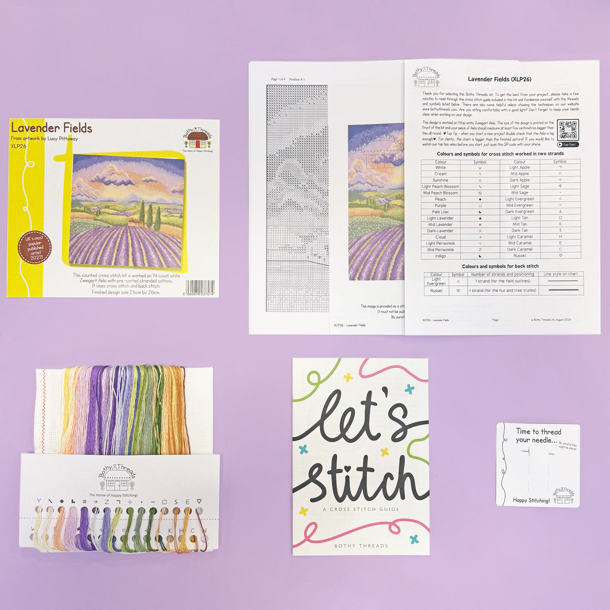 Lavender Fields - Bothy Threads Cross Stitch Kit XLP26
