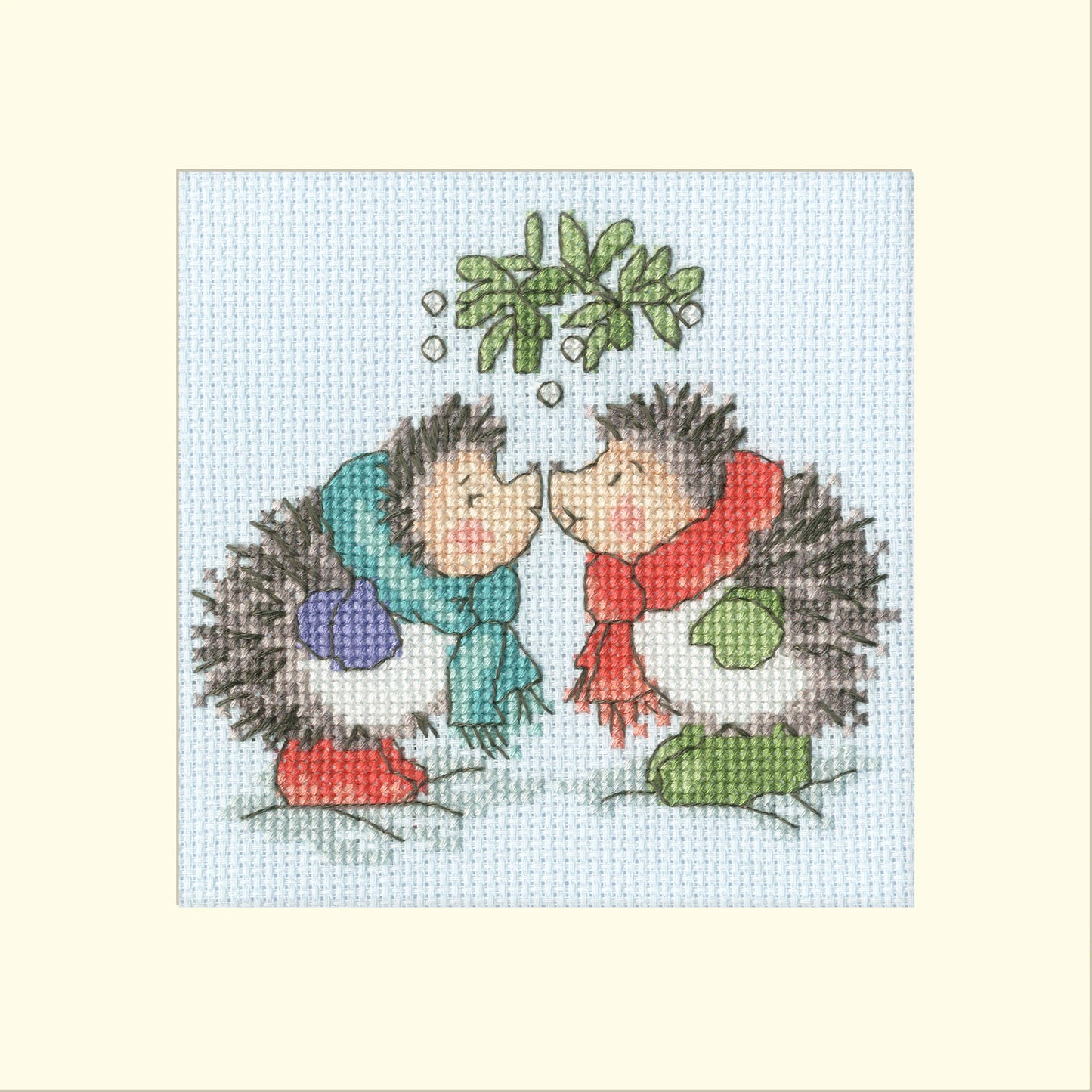 Christmas Card - Christmas Kiss - Bothy Threads Cross Stitch Kit XMAS79