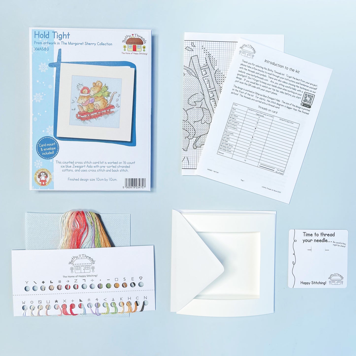 Christmas Card - Hold Tight - Bothy Threads Cross Stitch Kit XMAS80