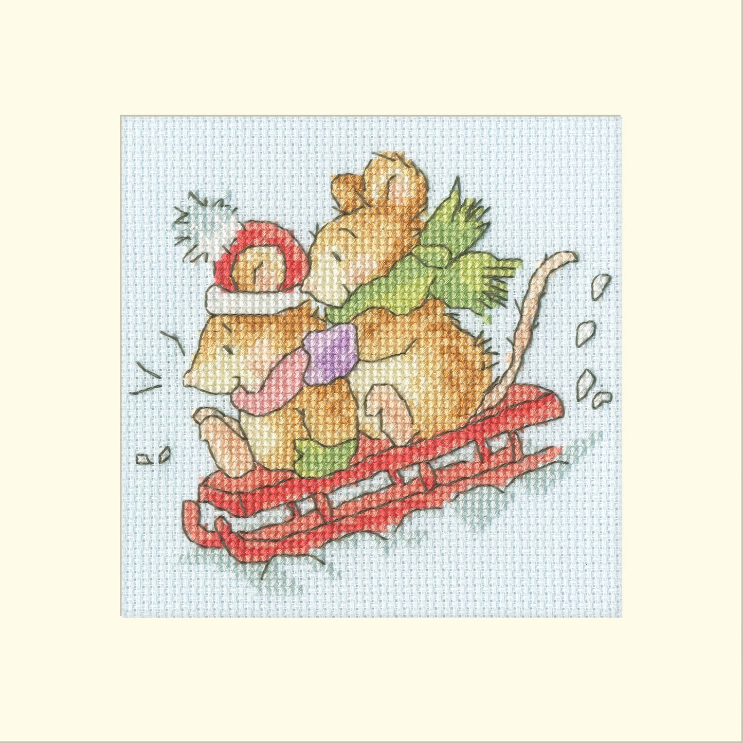 Christmas Card - Hold Tight - Bothy Threads Cross Stitch Kit XMAS80