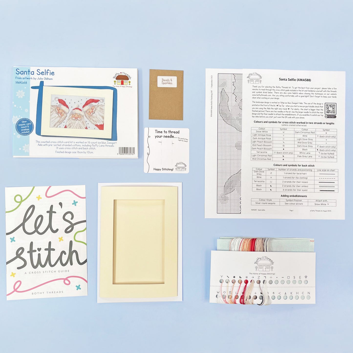 Christmas Card - Santa Selfie - Bothy Threads Cross Stitch Kit XMAS88