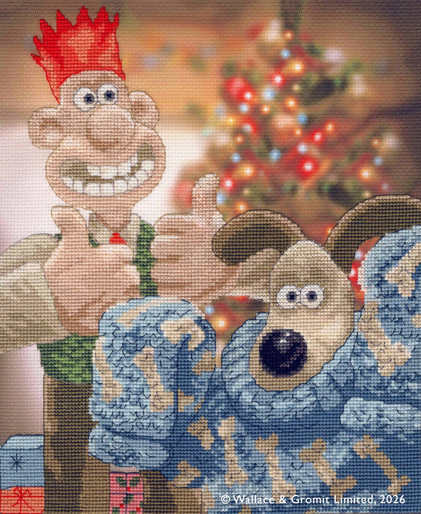Happy Holidays Old Pooch! - Wallace & Gromit - Bothy Threads Cross Stitch Kit XWG10