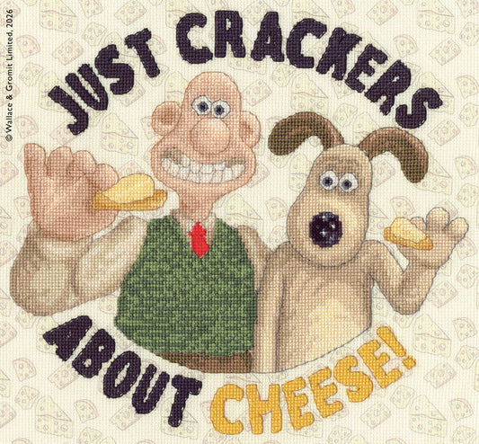Just Crackers About Cheese! - Wallace & Gromit - Bothy Threads Cross Stitch Kit XWG12
