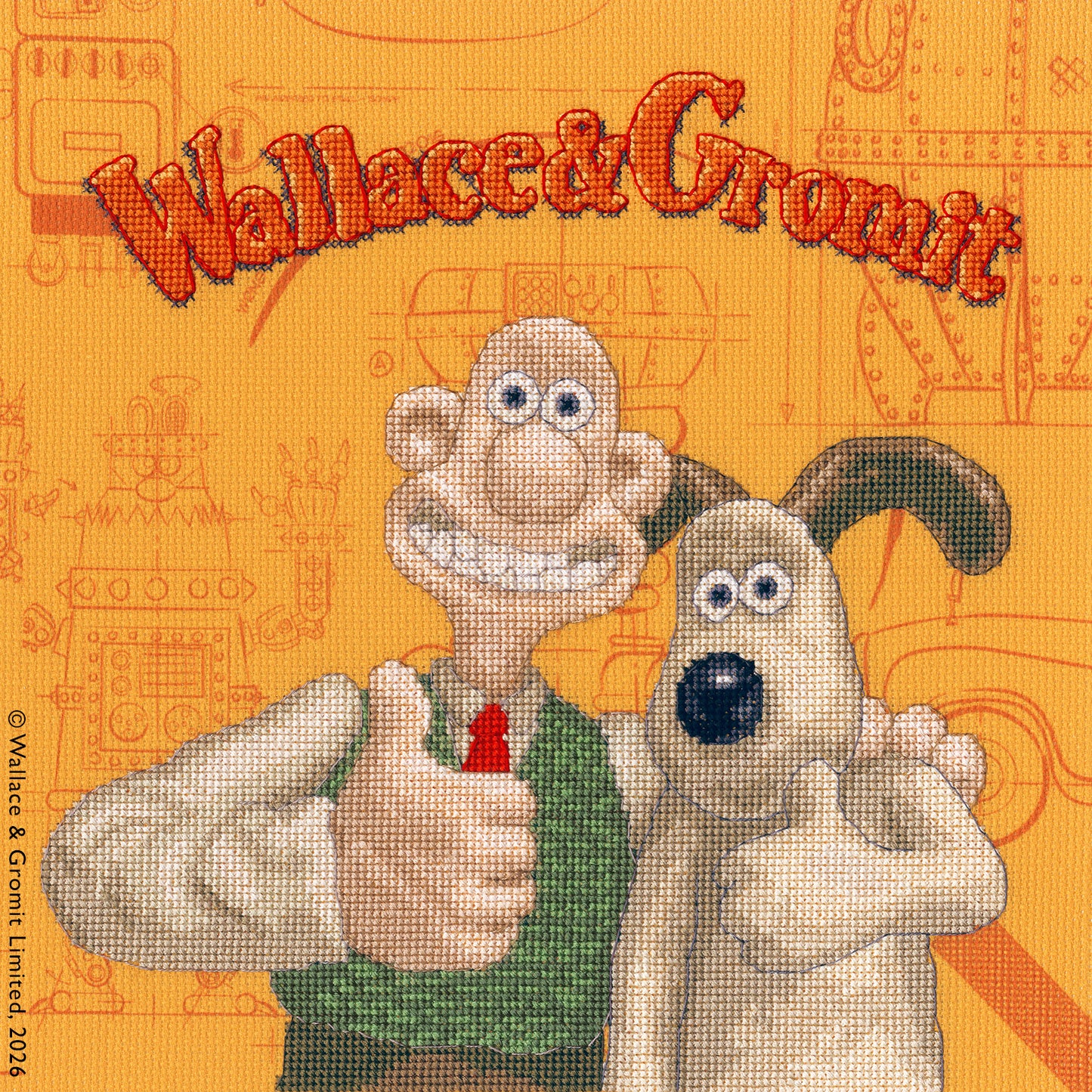 Wonderfully W&G - Wallace & Gromit - Bothy Threads Cross Stitch Kit XWG1