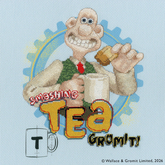Smashing Tea! - Wallace & Gromit - Bothy Threads Cross Stitch Kit XWG3
