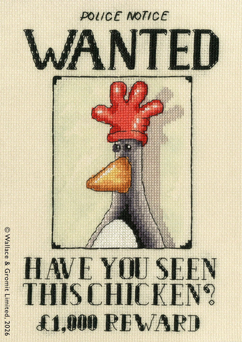 Have You Seen This Chicken? - Wallace & Gromit - Bothy Threads Cross Stitch Kit XWG8
