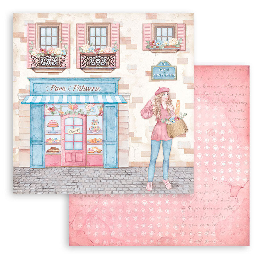 Stamperia Create Happiness Oh lá lá 8x8 Inch Paper Pack (SBBS82)
