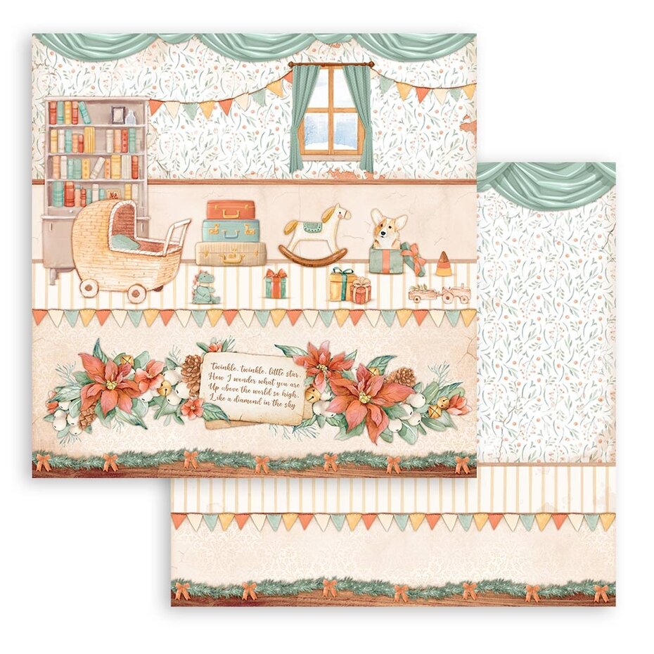 Stamperia All Around Christmas 8x8 Inch Paper Pack (SBBS89)