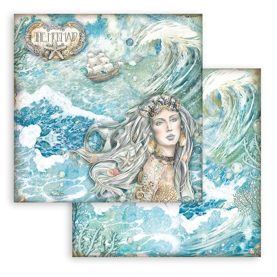 Stamperia Songs of the Sea 8x8 Inch Paper Pack (SBBS90)
