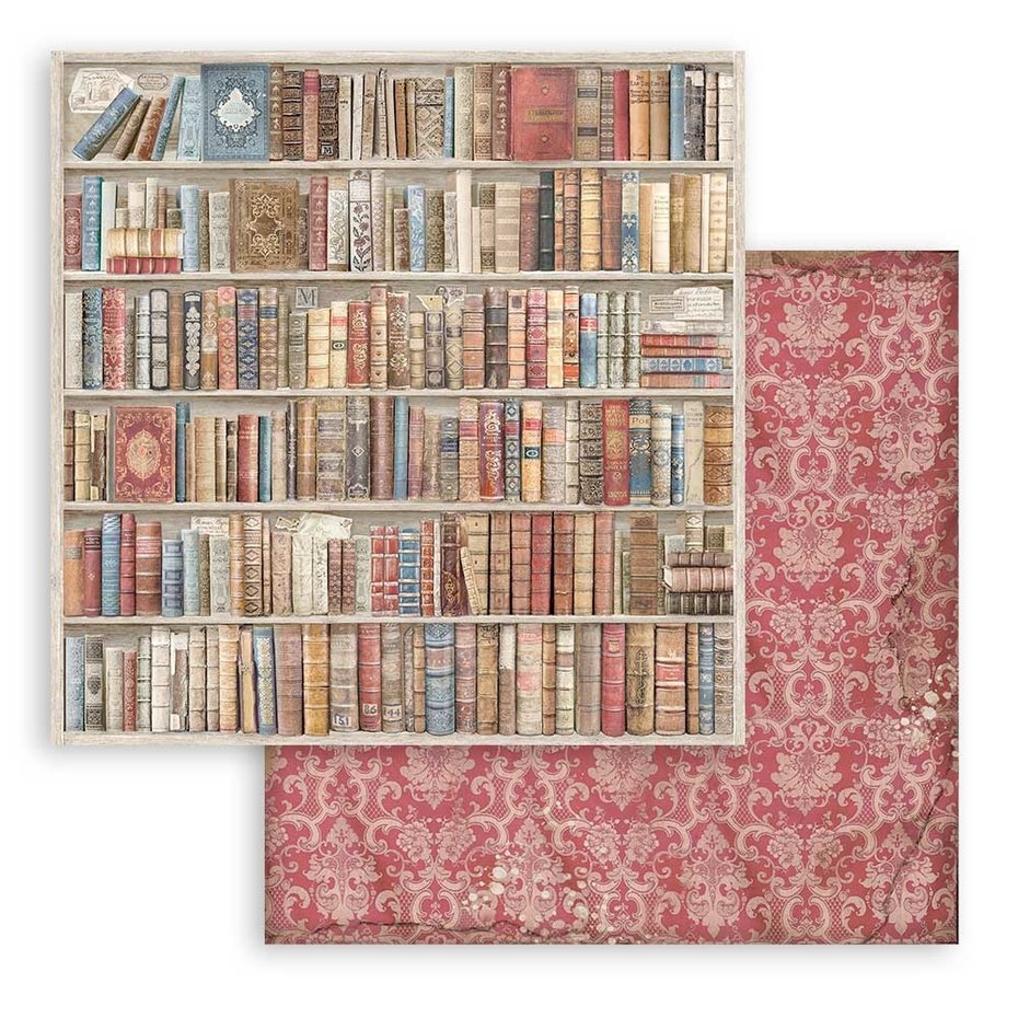 Stamperia Vintage Library Maxi Background Selection 12x12 Inch Paper Pack (SBBL133)