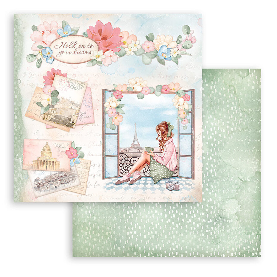 Stamperia Create Happiness Oh lá lá 8x8 Inch Paper Pack (SBBS82)
