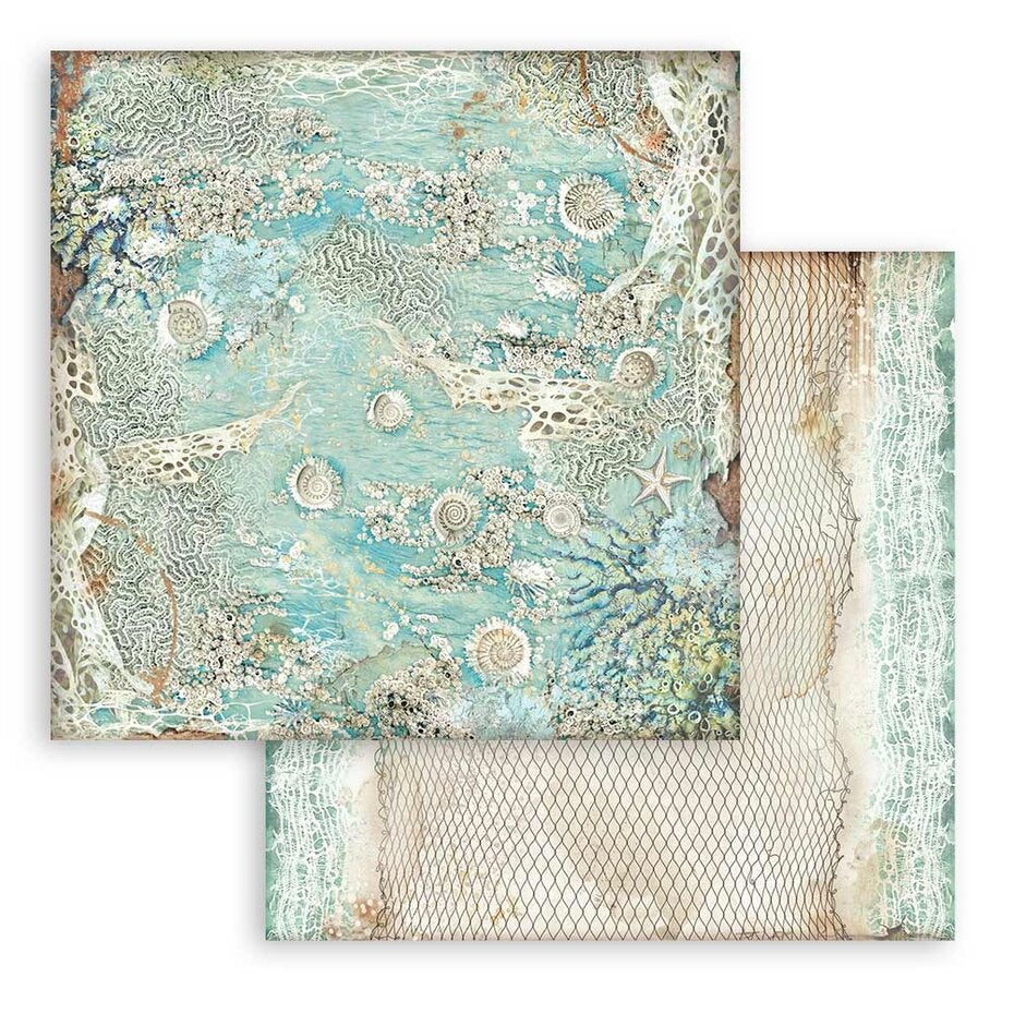 Stamperia Songs of the Sea Maxi Background 12x12 Inch Paper Pack (SBBL142)