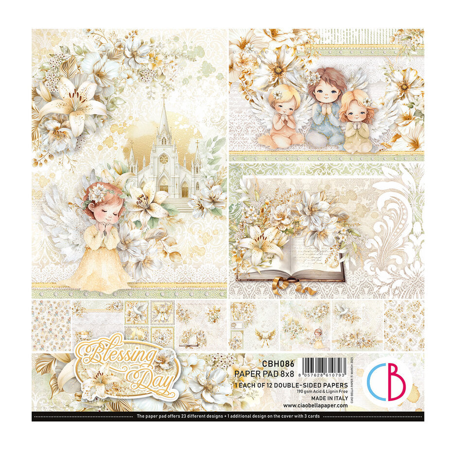 Ciao Bella Blessing Day 8x8 Inch Paper Pad (12pcs) (CBH086)