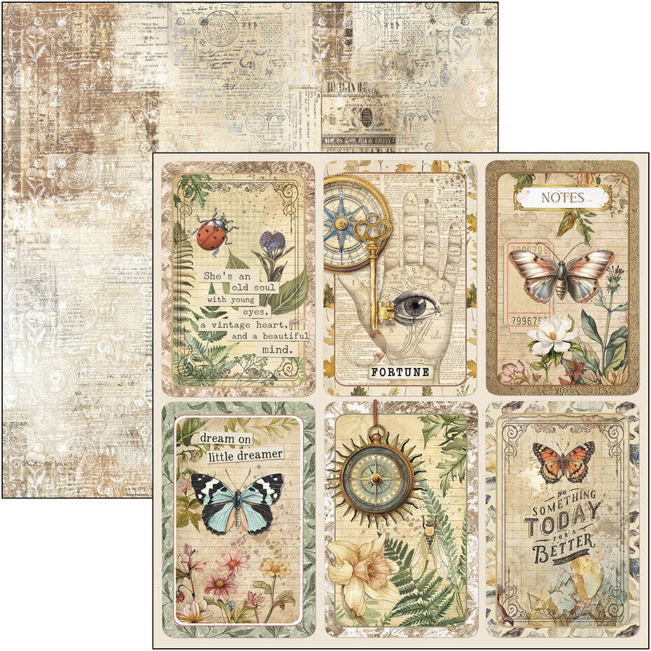 Ciao Bella Cabinet of Curiosities 12x12 Inch Paper Pad (12pcs) (CBPM085)