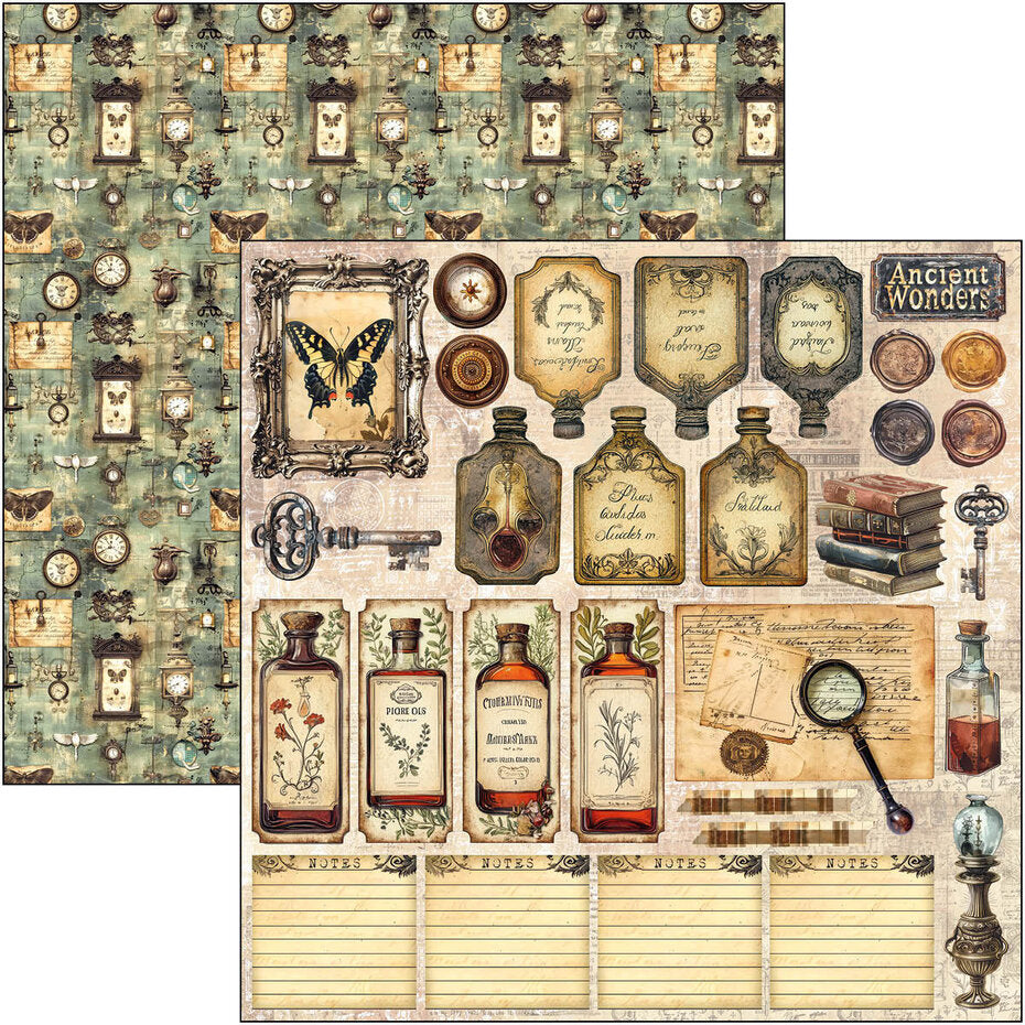 Ciao Bella Cabinet of Curiosities 12x12 Inch Patterns Pad (8pcs) (CBT085)