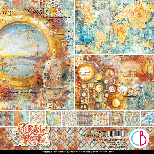 Ciao Bella Coral Reef 12x12 Inch Patterns Pad (8pcs) (CBT078)