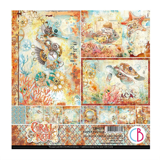 Ciao Bella Coral Reef 8x8 Inch Paper Pad (12pcs) (CBH078)