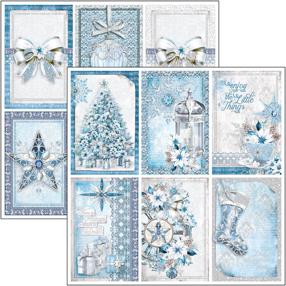 Ciao Bella Elegance of Blue 12x12 Inch Patterns Pad (8pcs) (CBT079)
